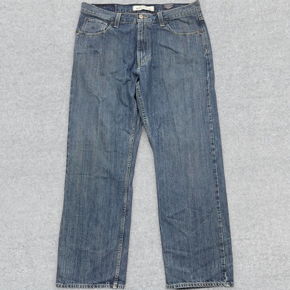 NEW‎ Tommy Hilfiger Jeans Men's 35x30 Blue Denim Relaxed Fit Straight Leg Retro